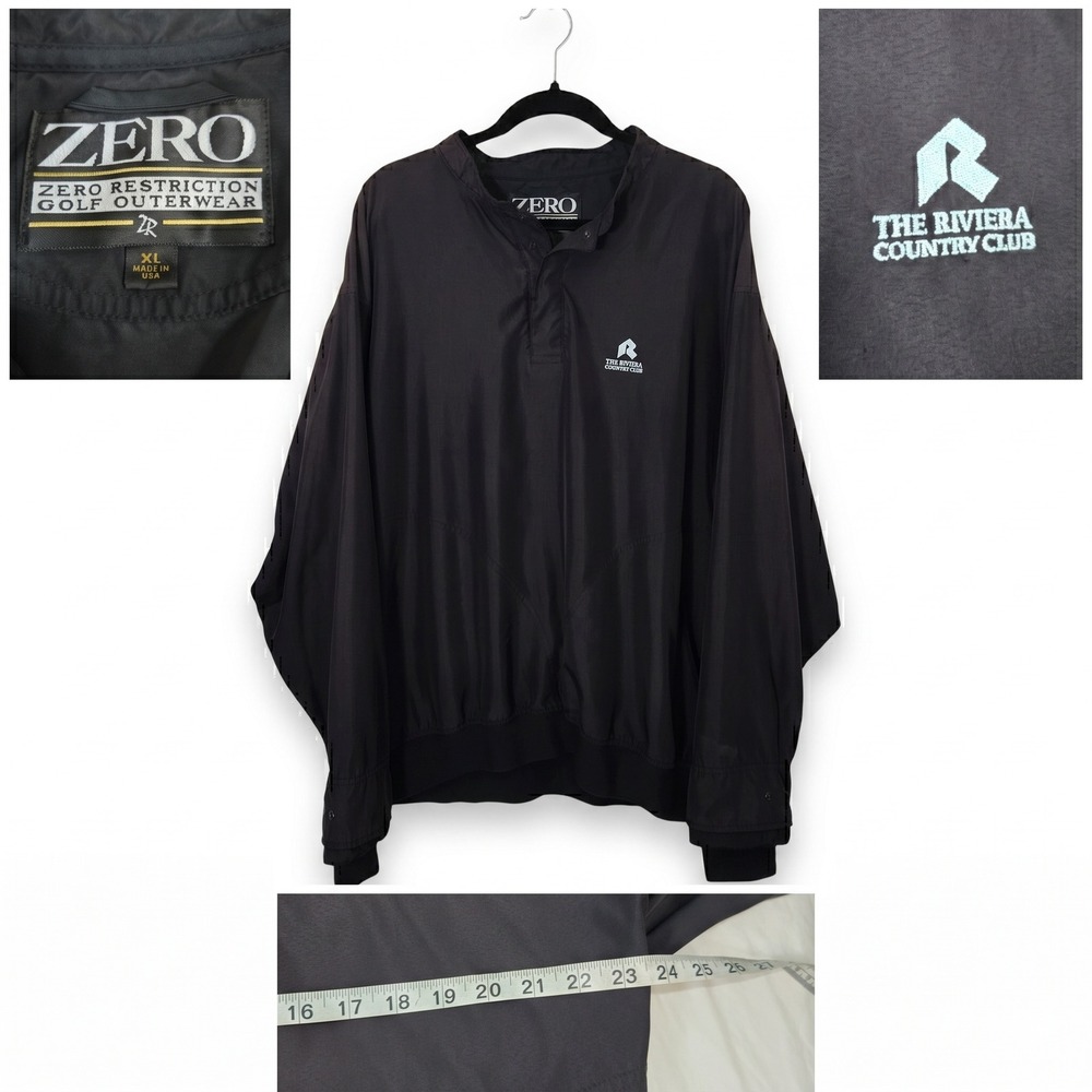 Vintage Zero Restriction Windshirt XL Made in USA Riviera Country Club Sun Faded